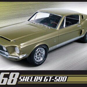 AMT 1968 Shelby GT-500 Silver Black Lime Plastic Car Model Scale 1/24 New Sealed